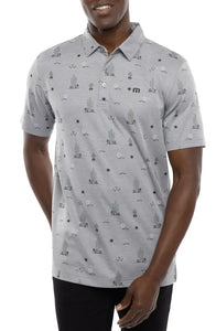 Travis Mathew Men's Candy Shores Polo- Heather Grey