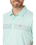 Travis Mathew Men's Matter of Opnion Polo- Heather Turquoise