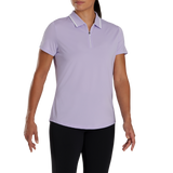 FootJoy Women's Short Sleeve Quarter Zip Polo- Lavender