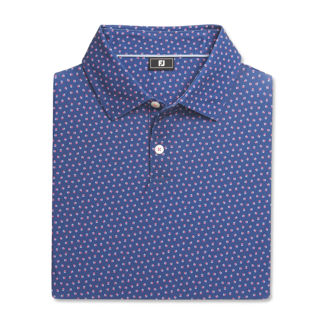 FootJoy Bounce Print Lisle Polo- Dark Denim