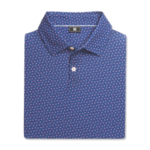 FootJoy Bounce Print Lisle Polo- Dark Denim