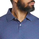 FootJoy Bounce Print Lisle Polo- Dark Denim