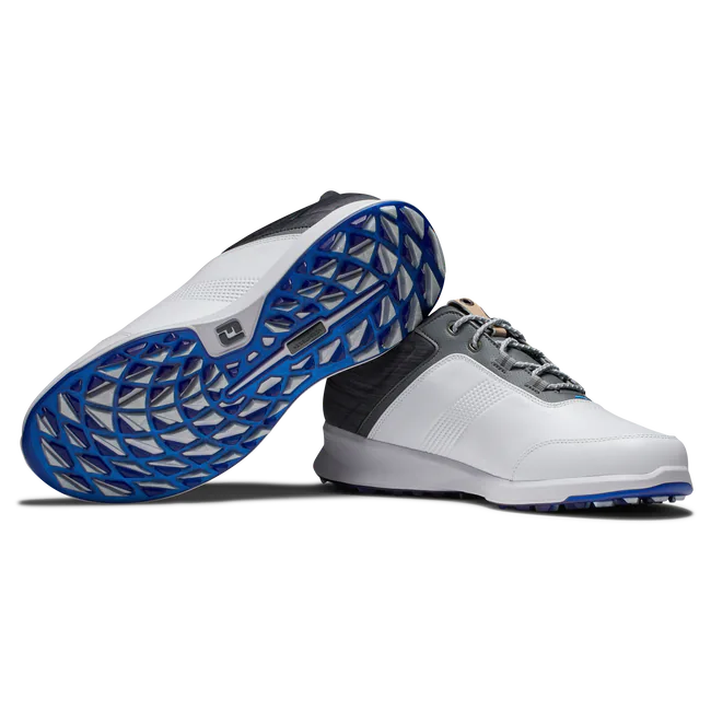 FootJoy Men's Stratos Golf Shoes- White/Charcoal