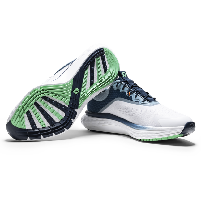 FootJoy Men's Quantum Golf Shoe- White/Navy/Green
