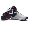 FootJoy Men's Qualifier Golf Shoes- White/Navy/Red