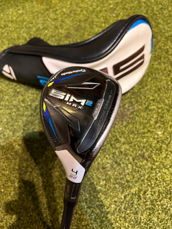 TaylorMade SIM 2 Max 4 22* Hybrid, Ventus Regular Flex, RH