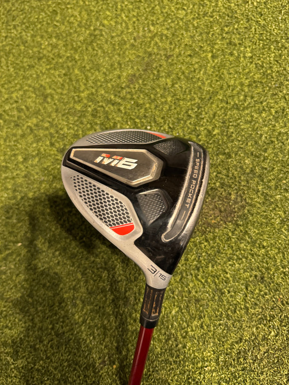 TaylorMade M6 3 15* Fairway Wood, Evenflow Stiff Flex, RH