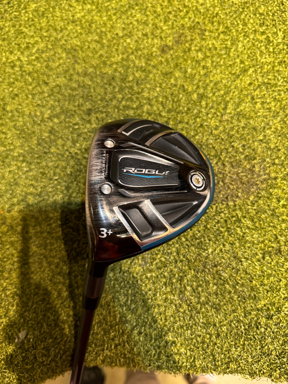 Callaway Rogue 3+ 13.5* Fairway Wood, Synergy Stiff Flex, LH