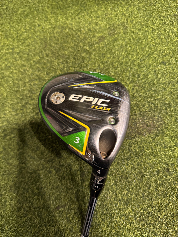 Callaway Epic Flash 3 15* Fairawy Wood, Evenflow Regular Flex, RH