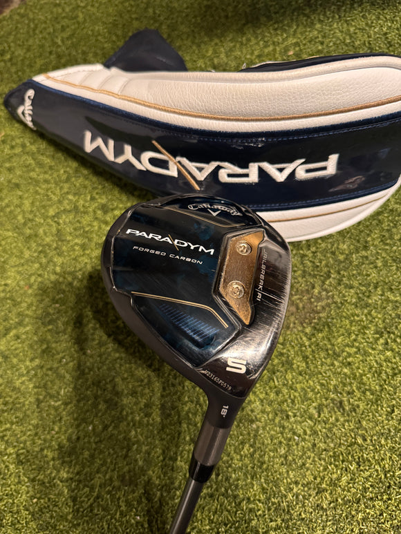 Callaway Paradym 5 18* Fairway Wood, Hzruds Stiff Flex, RH