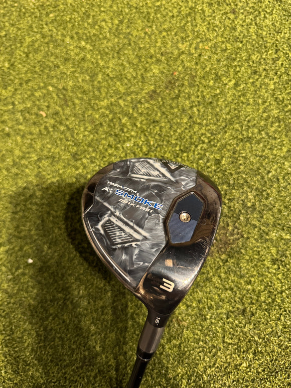 Callaway AI Smoke Max Fast 3 16* Fairway Wood, Tensei Blue Senior Flex, RH