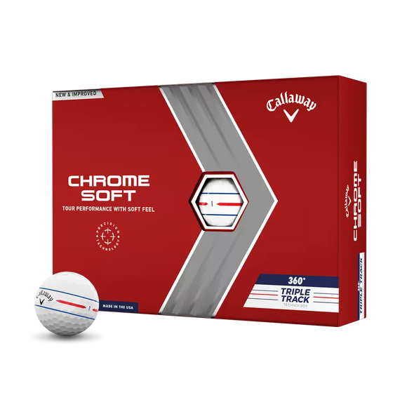 Callaway 2023 Chrome Soft 360 Triple Track Golf Balls- Dozen