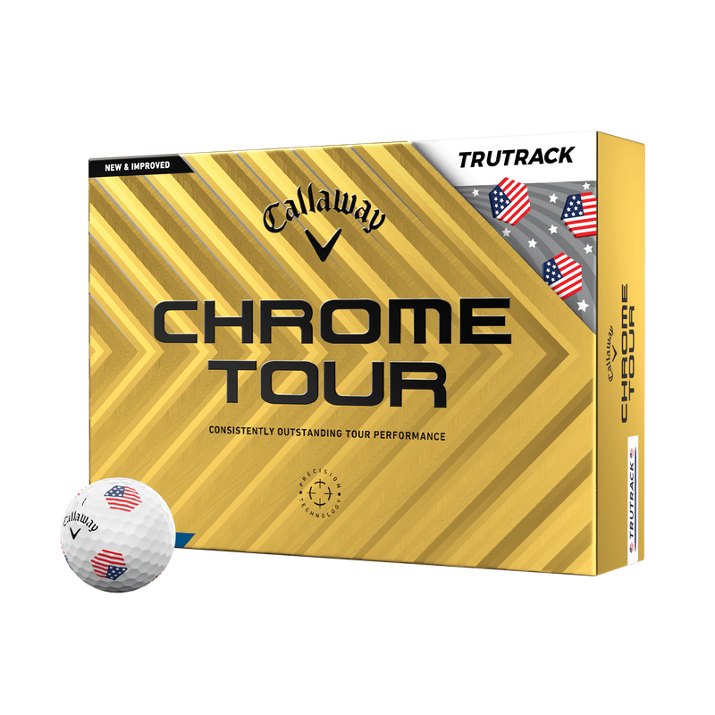 Callaway 2024 Chrome Tour USA TruTrack Golf Ball- Dozen