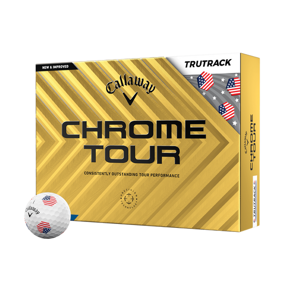 Callaway 2024 Chrome Tour USA TruTrack Golf Ball- Dozen