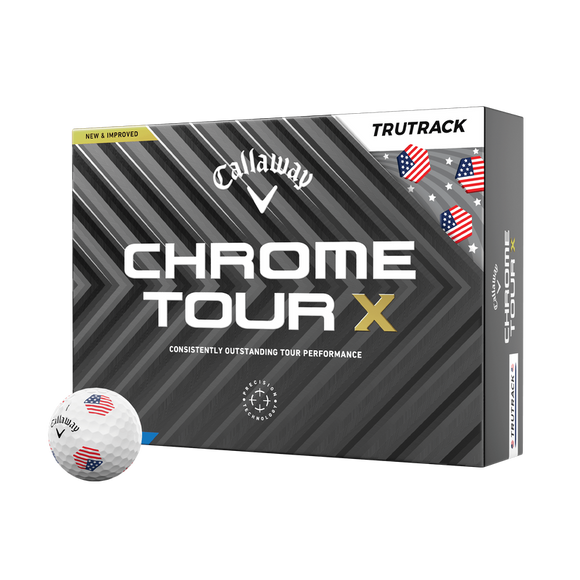 Callaway 2024 Chrome Tour X USA TruTrack Golf Ball- Dozen