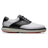 FootJoy Men's Traditions Golf Shoe- White/Black- 11 M