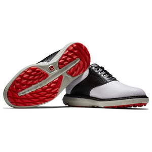 FootJoy Men's Traditions Golf Shoe- White/Black- 11 M