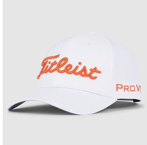 Titleist Tour Performance Adjustable Hat- White/Flame