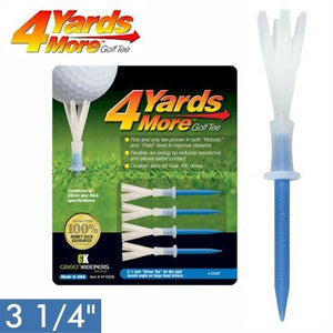 4 Yards More Golf Tee 3 1/4"-Blue - 1 Pack of 4 Tees