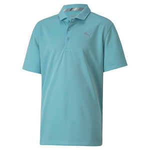 Puma Junior Boys Essential Golf Polo- Milky Blue