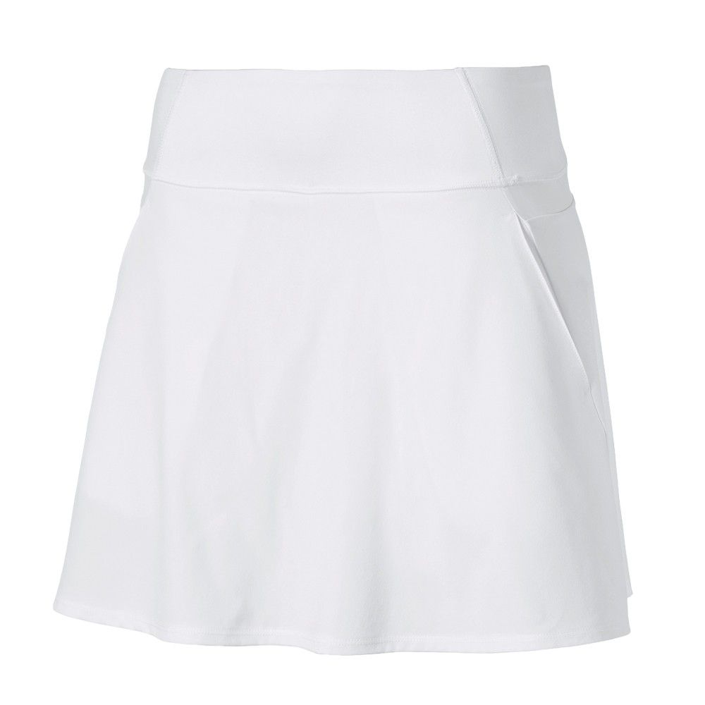 Cobra Puma PWRShape Solid Woven Skirt- White- 16