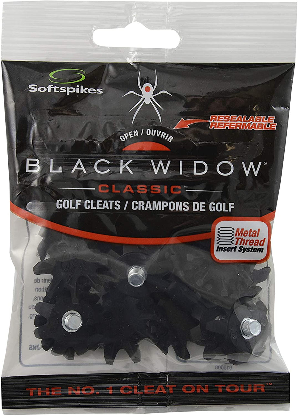 SoftSpikes Black Widow Small Metal Thread