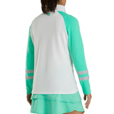 FootJoy Women's Full-Zip Raglan Color Block Mid-Layer- White/Jade