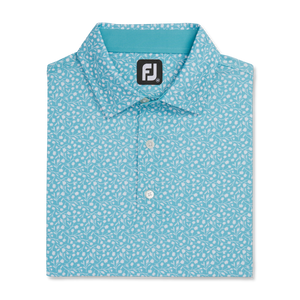 FootJoy Men's Tossed Tulips Lisle Polo- Lava