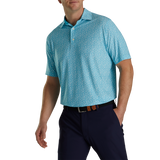 FootJoy Men's Tossed Tulips Lisle Polo- Lava