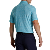 FootJoy Men's Tossed Tulips Lisle Polo- Lava