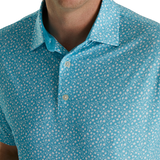 FootJoy Men's Tossed Tulips Lisle Polo- Lava