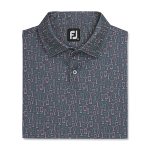 FootJoy Men's Glass Print Lisle Polo- Lava