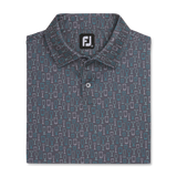 FootJoy Men's Glass Print Lisle Polo- Lava