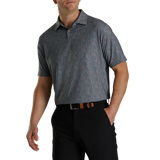 FootJoy Men's Glass Print Lisle Polo- Lava