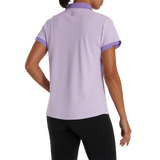 FootJoy Women's Short Sleeve Color Block Polo- Purple Cloud