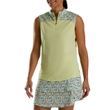 FootJoy Women's Sleeveless Color Block Polo- Yellow