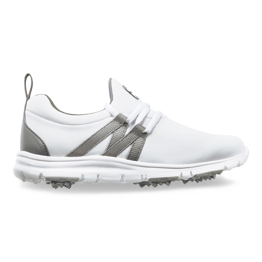 FootJoy Junior Girls Leisure Golf Shoes- White/Grey