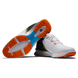FootJoy Men's Fuel Golf Shoes- White/Black/Orange