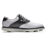 FootJoy Men's Traditions Golf Shoes- White/Black Camo