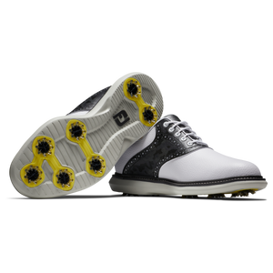 FootJoy Men's Traditions Golf Shoes- White/Black Camo