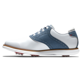 FootJoy Women's Traditions Golf Shoe- White/Blue