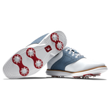 FootJoy Women's Traditions Golf Shoe- White/Blue