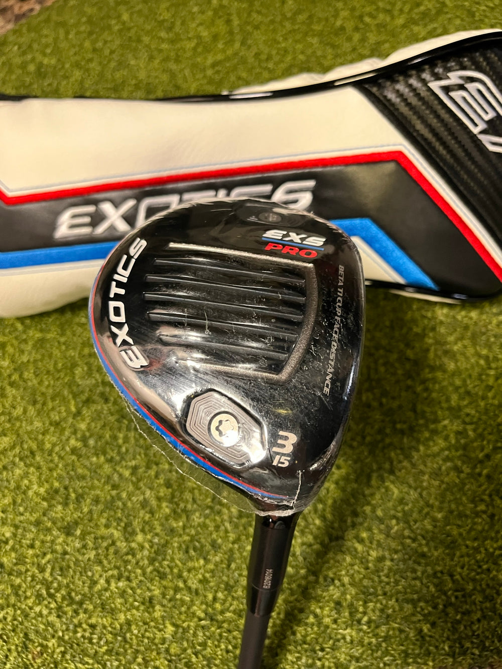 Tour Edge Exotics EXS Pro 3 15* Fairway Wood, Hzrdus Smoke Stiff Flex, RH