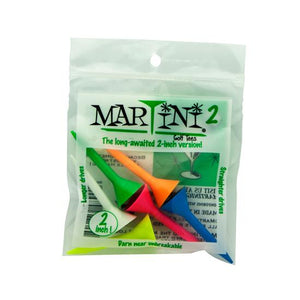 Martini 2" Pack of 5 Golf Tees- Mixed Colors