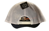 Black Clover Diamante Snapback Adjustable Hat- Navy/Silver