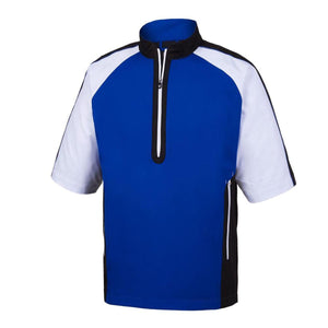 FootJoy Short Sleeve Sport Windshirt- Royal/Black/White