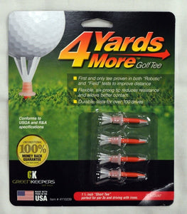 4 Yards More Golf Tees 1 3/4"- 1 Pack of 4 Tees
