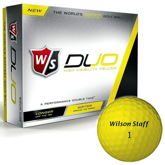 Wilson Staff Duo Golf Balls - One Dozen - Yellow